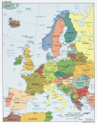 Kaart (cartografie)-Europa (werelddeel)-txu-oclc-247233313-europe_pol_2008.jpg