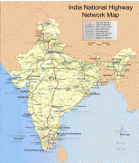 Kort (geografi)-Indien-india-roadway-map.jpg
