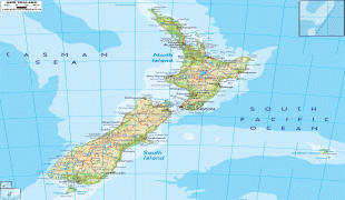 Kaart (cartografie)-Nieuw-Zeeland-New-Zealand-physical-map.gif