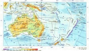 Kaart (kartograafia)-Okeaania-detailed_physical_map_of_australia_and_oceania_in_russian_for_free.jpg