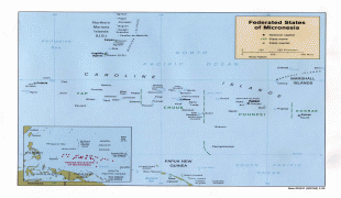 Kaart (cartografie)-Micronesia-micronesia_pol99.jpg