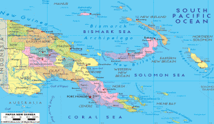 Kaart (cartografie)-Papoea-Nieuw-Guinea-political-map-of-PapGuinea.gif