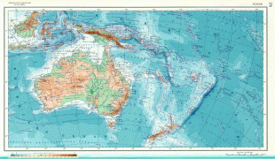 Kaart (kartograafia)-Okeaania-large_detailed_physical_map_of_australia_and_oceania_in_russian_for_free.jpg