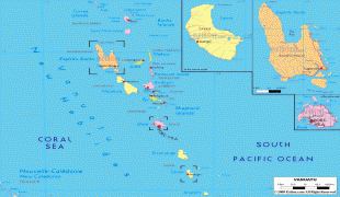 Kaart (cartografie)-Nieuwe Hebriden-political-map-of-Vanuatu.gif