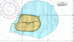 Kaart (cartografie)-Kleine afgelegen eilanden van de Verenigde Staten-Baker-Island-Nautical-Map.jpg