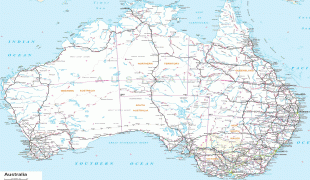 Karte (Kartografie)-Australien-Australia-Road-Map.jpg